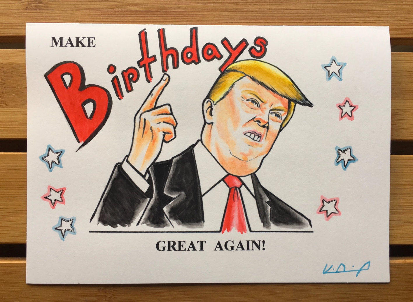 Trump Birthday Card Personalized Personalised Meme Card