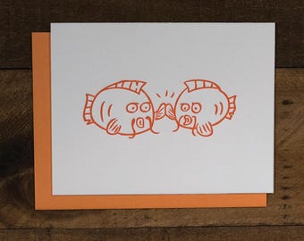 High Five - Letterpress Greeting Card