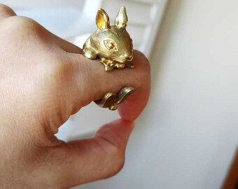 Rabbit Bronze Ring