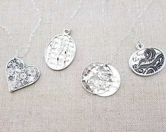 Inspiration - Personalized Necklace - Gift - Personalized Jewelry - Necklace - Secret Message - Inspirational Jewelry - Silver Necklace