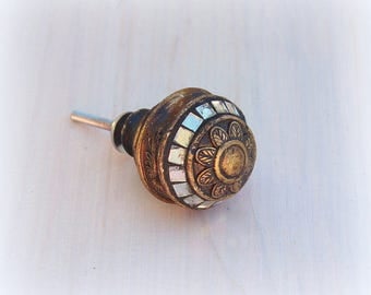 Antique Gold Knob, Drawer Pulls, Cabinet Knobs, Dresser Knob, Modern Cabinet Pulls, Modern Drawer Pulls, Glass Drawer Knobs, Gold Knobs