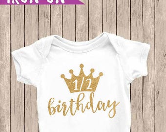 Half Birthday Iron- On, Half Birthday Shirt, Half Birthday Onesie, Half Birthday Shirt, Princess Half Birthday, Prince Half Birthday