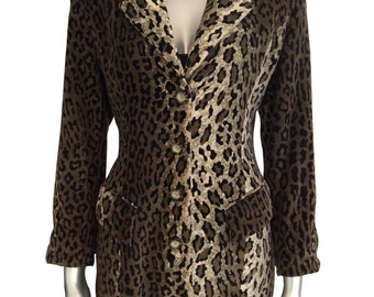 Leopard print jacket | Etsy