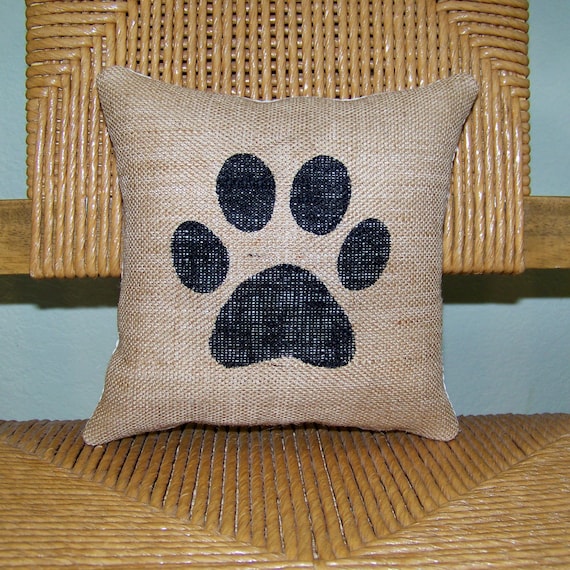 paw print pillow