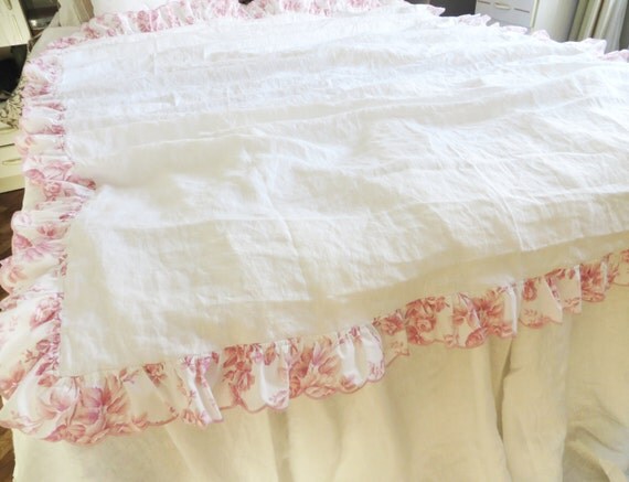 linen throw blanket shabby chic bedding white ruffled blanket linen throw blanket shabby chic bedding white ruffled blanket