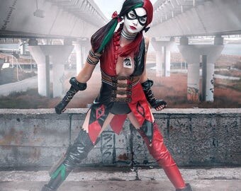 Custom made - Harley Quinn cosplay costume (Game - Injustice: Gods Among Us)