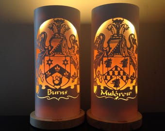 Family crest heraldic coat of arms table lamp