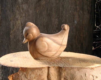 Wood sculpture Wooden bird Wood carving bird Bird figurine Woodcarving Bird carving Gifts wood for her Freestanding sculpture Wood artwork