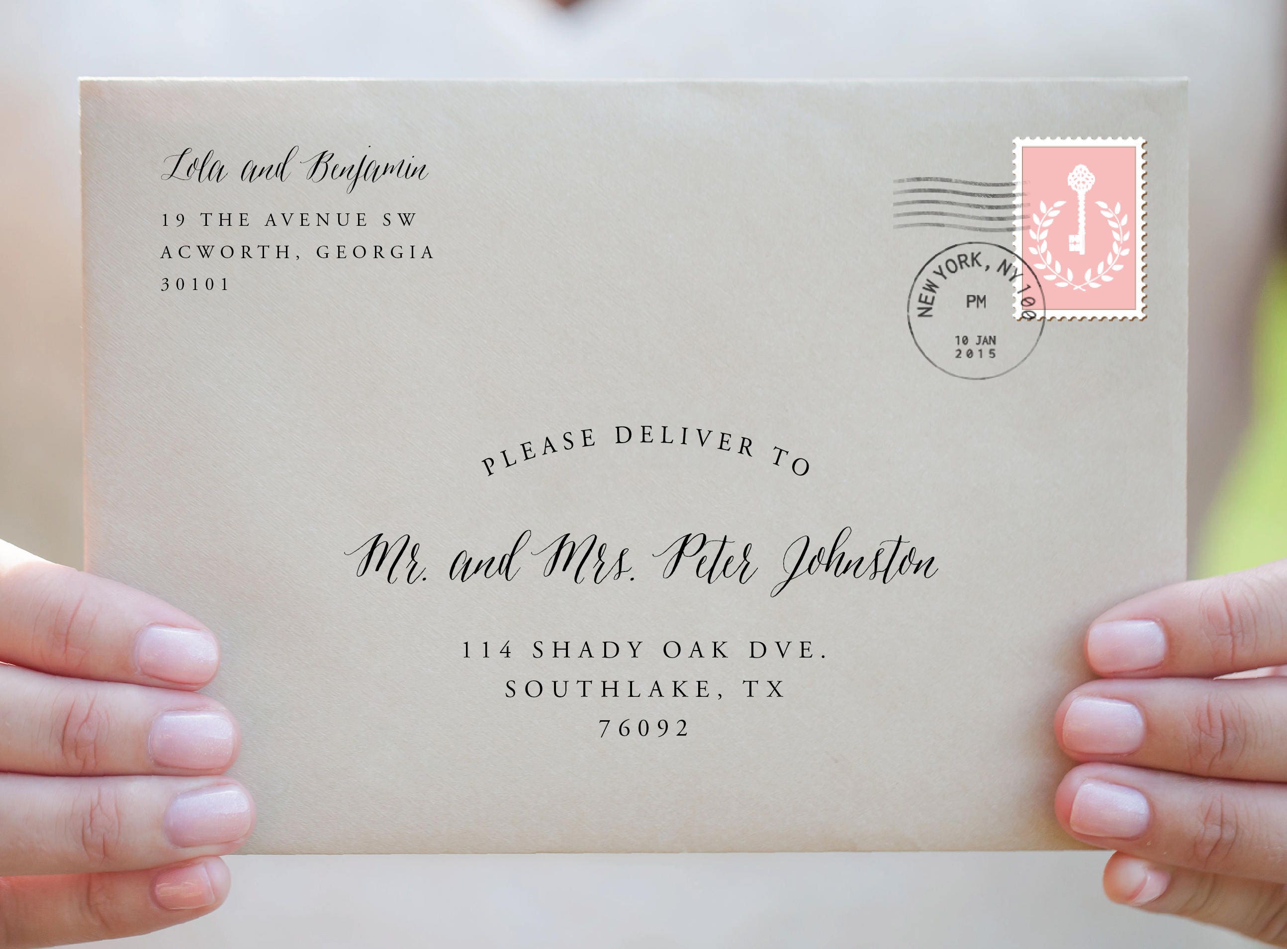 mailing a letter format envelope
