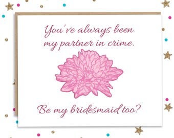 5 x 7 Please be my Bridesmaid, Will You Be My Bridesmaid Card, Funny Card, Bridesmaid Card, Funny Bridesmaid, Maid of Honor Card, Wedding