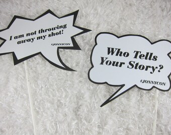 Hamilton party, Photo booth Props, Hamilton Photo Prop, Hamilton Musical Prop,Alexander Hamilton, Song Lyrics