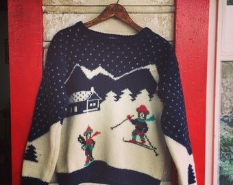 Vintage Woolrich Winter Scene Sweater