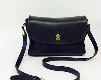 Navy Coach bag leather coach bag navy coach purse vintage leather bag cross body bag coach leather purse vintage coach purse navy purse