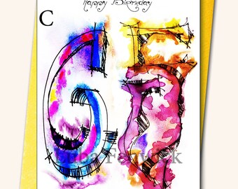 65th EXTRA LARGE Birthday Greeting card, A4,(8''x 11''), Personalised card, Any name on the cards, Age specific birthday card