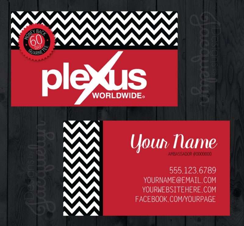 Plexus Worldwide Business Cards Chevron Printed