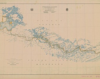 Boundary Waters Historical Map 1930
