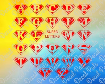 Superman Alphabet, fcm, svg, png, CutFiles