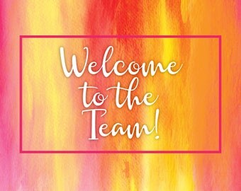 Pink Fire "Welcome To The Team" 4 x 6 Postcards - 50 for 11.99!