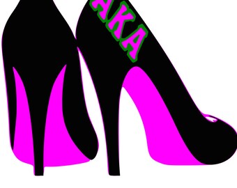 Alpha Kappa Alpha Shoes, AKA Sorority SVG, Cricut SVG, Cricut Download, Kappa, aka svg, digital image, Greek sorority, cheer bow, t-shirt