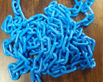 3 mm Blue Plastic Chain Perfect for Sugar Glider Toys and Bird Toys 5 Feet 9 Inches