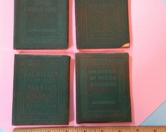 Antique set of 4 Little Leather Library books. Each measures 4" x 3". #677