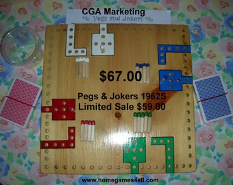 Pegs and jokers | Etsy