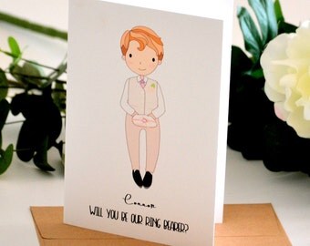 Will You Be Our Ring Bearer Invitation, Be Our Ring Bearer, Will You Be Our Page Boy Card, Bridal Party Invite, Ring Bearer Card BRIDAL007