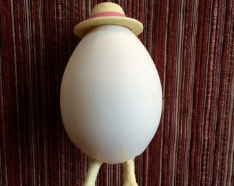 Egg Creature,Easter Art,Easter Gift,Eggman,Egg Leg,Easter Present,Egg Knick Knack,Egg Lady,Egg Sculpture,Easter Egg,Egg Art,Easter Sculpture