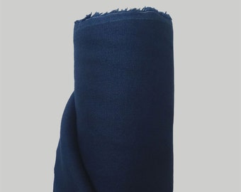 Linen Fabric Navy 100% Linen