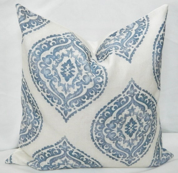 Jane Churchill Blakewater Indigo Designer Decorative Throw