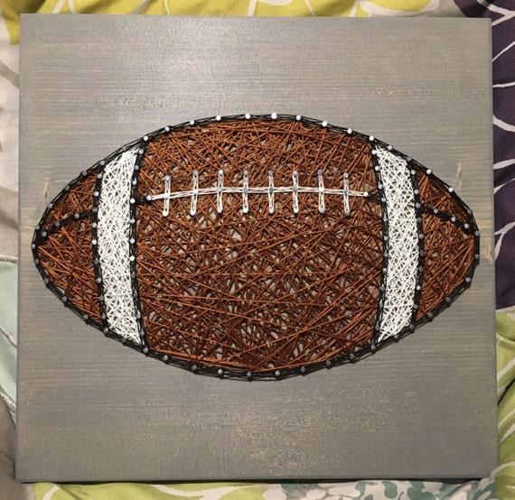 CUSTOM Sports Football String Art Sign Sports Art by KiwiStrings