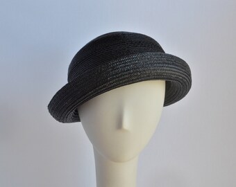 Black Straw Small Brim Sun Hat