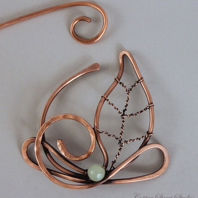 Copper wire hair accessories hats necklaces di CopperStreetStudios