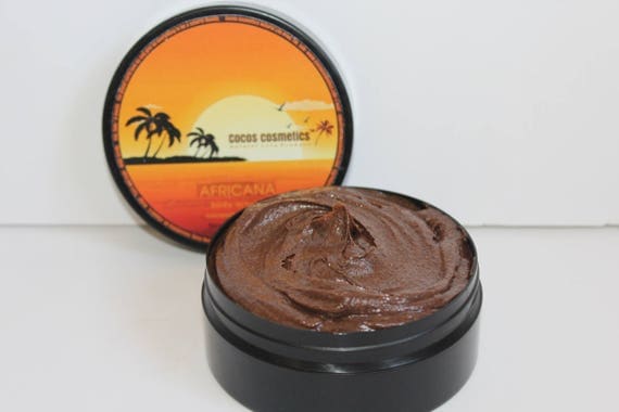 Coffee scrub 100% arabica and organic oils, coconut, shea butter, macadamia, ilang-ilang, hand made product by Cocos Cosmetics TM - Israel