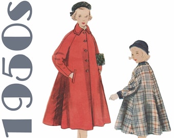 Retro 1950s Coat Pattern for Boys Girls size 8 Vintage Vogue