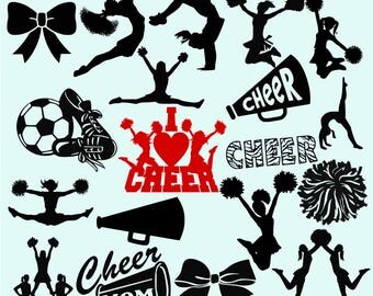 Chearleader SVG, Cheerleading SVG, Cheer SVG, Clipart, dxf, Chearleader Cut File , Cricut, Silhouette Cameo