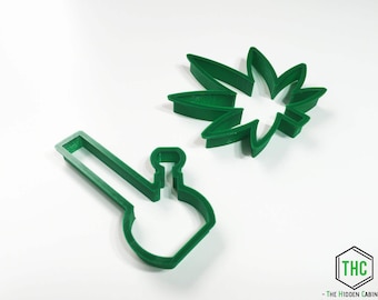 Bong and Kush Kutter Set - Marijuana Cookie Cutters