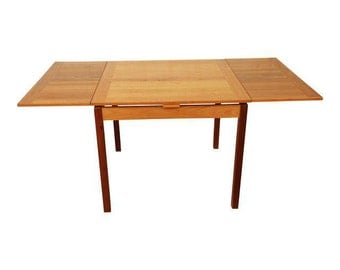 Ansager Mobler Danish Modern Teak Extension Dining Table / Mid-Century Modern Dining Table / Vintage Danish Teak Table