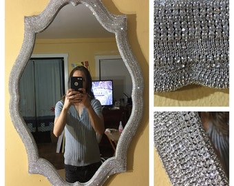 Rhinestone Wall Mirror mirror / wall mirror / handmade mirror / large mirror / Rhinestone Wall Mirror mirror / wall mirror / handmade mirror / large mirror /