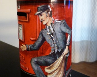 English letter box money tin in the shape of an British Letter box.