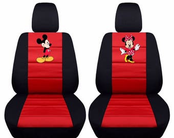 Mickey & Minnie Car Seat Covers....Any Middle Colour Insert....We make for all Makes and Models of Cars