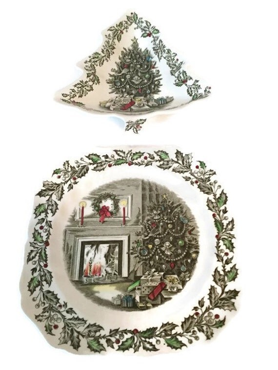 vintage johnson brothers christmas china christmas tree dish vintage johnson brothers christmas china christmas tree dish
