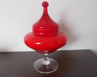 70s space age glass lid box