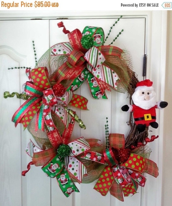 HOLIDAY SALE Large Grapevine Christmas Wreath by 60YearsOfLove