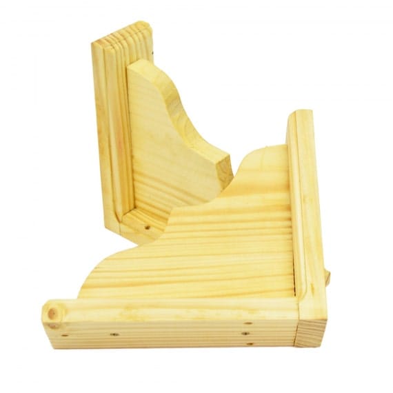 2 Set Pine Wood Shelf Brackets Mounted Rack by HANDMADEGROUP