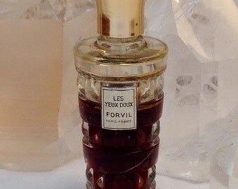 Forvil, Les Yeux Doux, 15 ml. or 0.5 oz. Flacon, Pure Parfum, Extrait, 1937, Paris, France ..