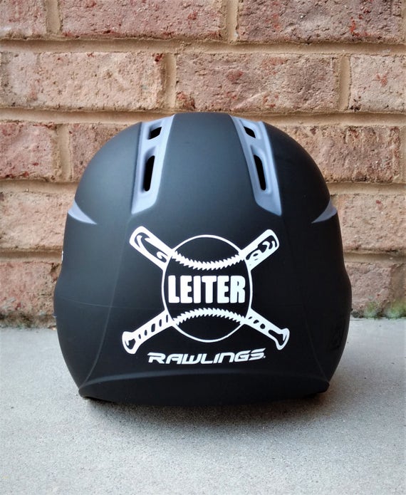 Personalized Baseball Helmet Name Decal Your Name Baseball
