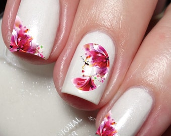 Watermark Painting Lady Portrait Nail Art Transfer decal sticker 102