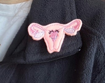 Uterus Pin, Women's March, Uterus Brooche, Lady Power, Feminist Lapel Pin, Ovaries Felt Uterus, Feminist Pin, Nasty Woman, Fallopian Tubes,
