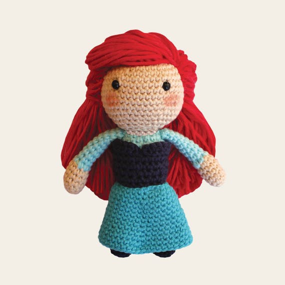 Ariel Girl - Disney Princess. Amigurumi Pattern PDF, DIY, Crochet Pattern, The Little Mermaid, Wall Disney, Nursery, Gift, Instant download